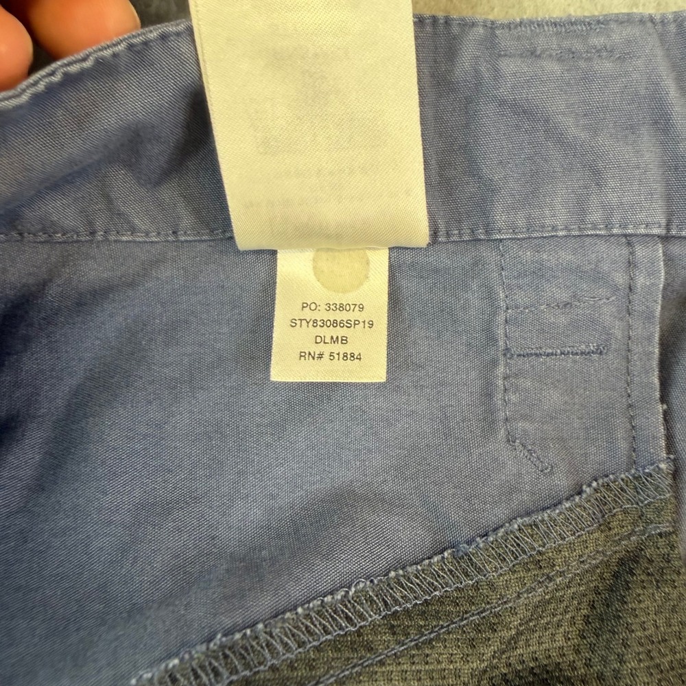 Patagonia Happy Hike Studio Pants Blue Gray Organic Cotton Blend Size 8 83086 - Picture 7 of 10